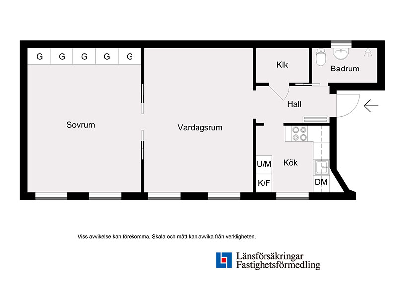 Светлая скандинавская квартира с темными акцентами (60 кв. м)