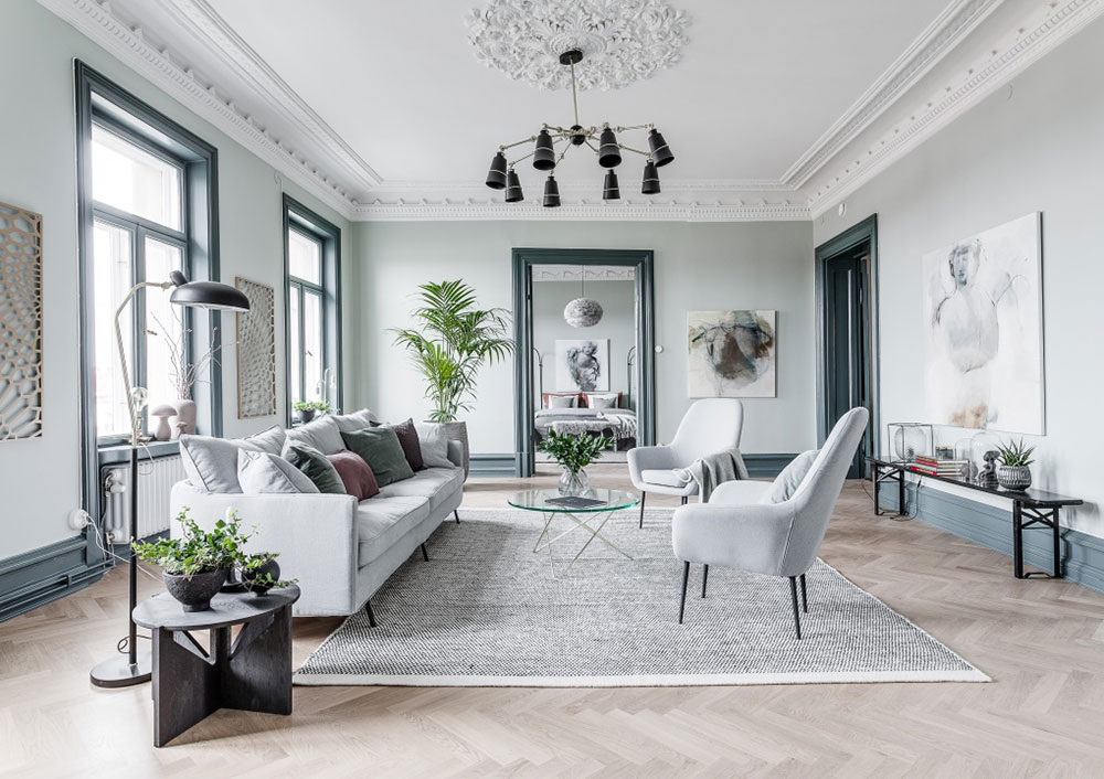 Утонченный и изысканный интерьер квартиры в Стокгольме (175 кв.м)