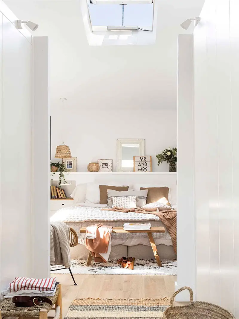 24 вдохновляющие спальни с белыми стенами от El Mueble