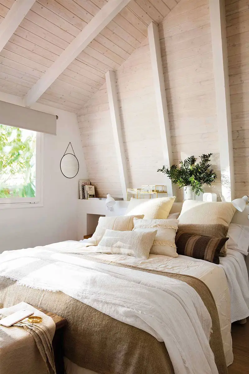 24 вдохновляющие спальни с белыми стенами от El Mueble