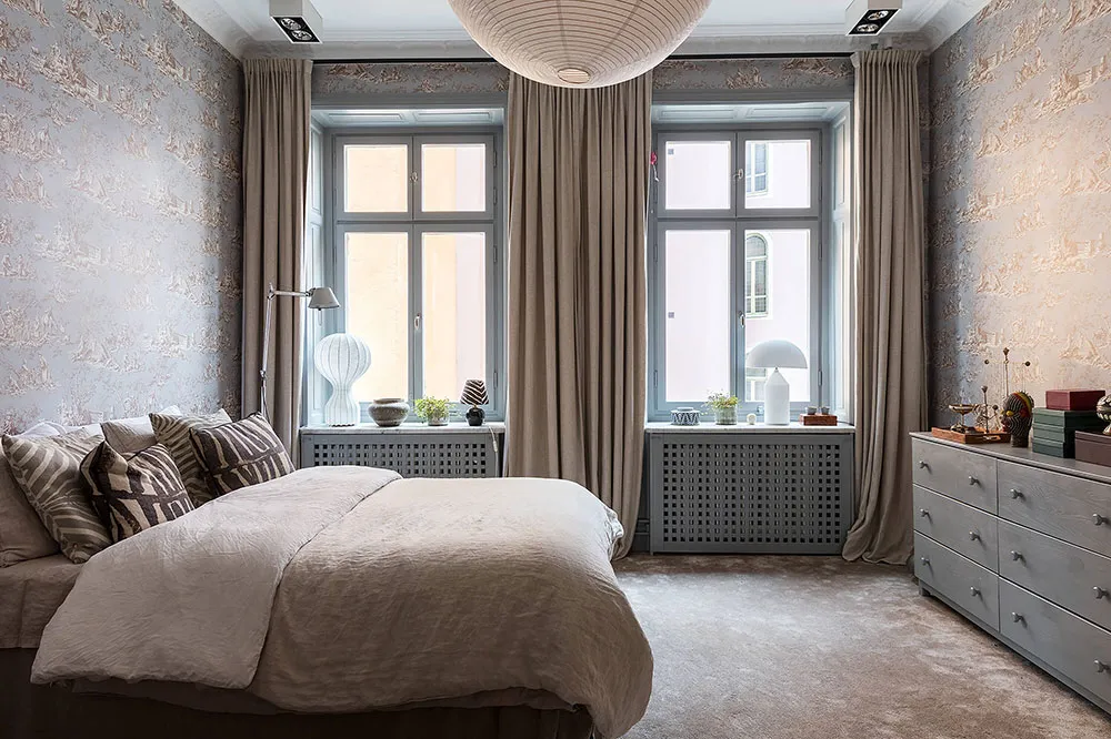 Style combiné de gris et beige dans l'interior d'une appartement à Stockholm (72 m²) - Gallery image 9