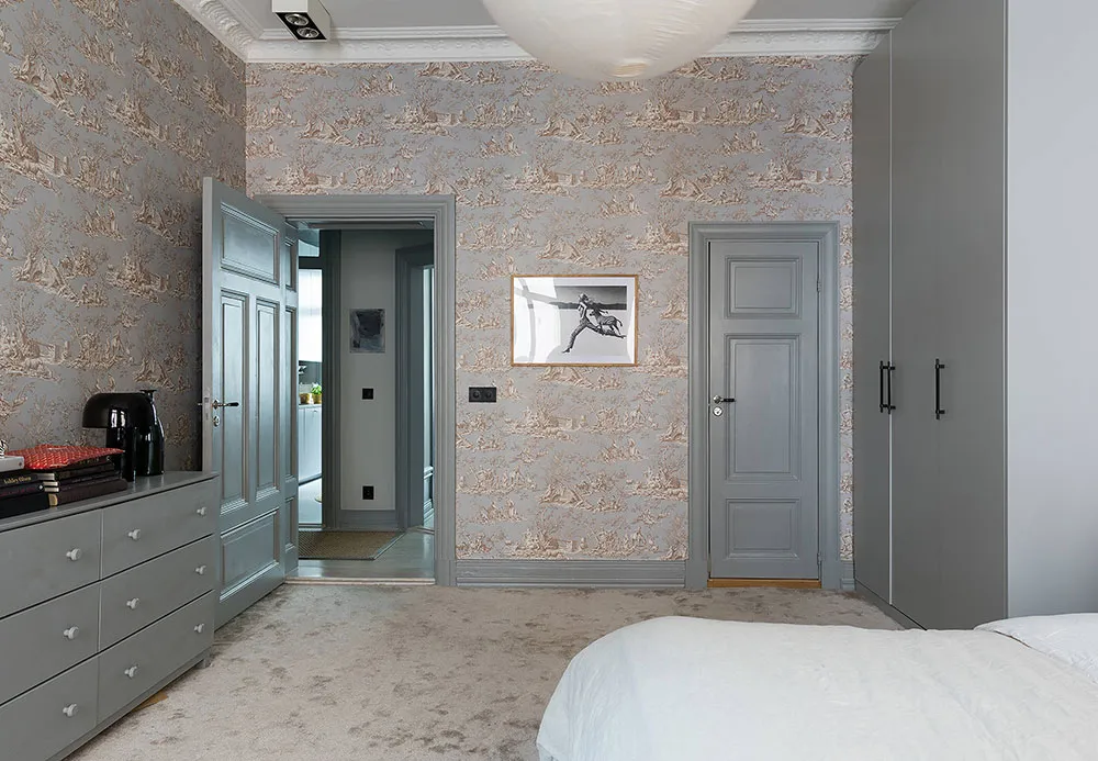 Style combiné de gris et beige dans l'interior d'une appartement à Stockholm (72 m²) - Gallery image 10