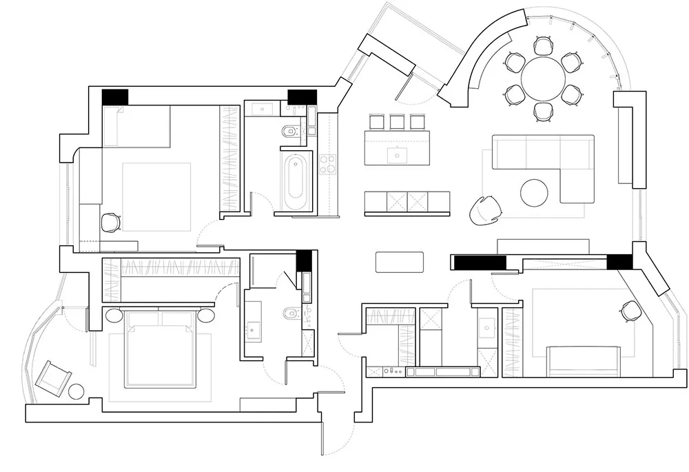 Minimalismus mit bunter Möbel: Wohnung in Kiew - Gallery image 37