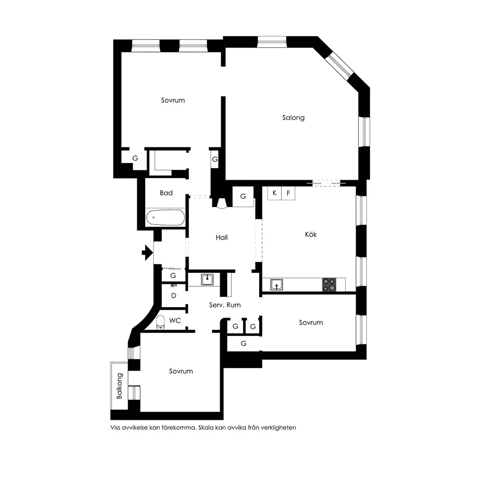 Piękny skandynawski mieszkanie z czarną kuchnią i zieloną sypialnią - Gallery image 23