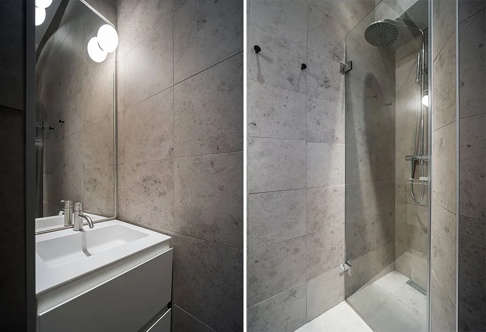 Style combiné de gris et beige dans l'interior d'une appartement à Stockholm (72 m²) - Gallery image 12