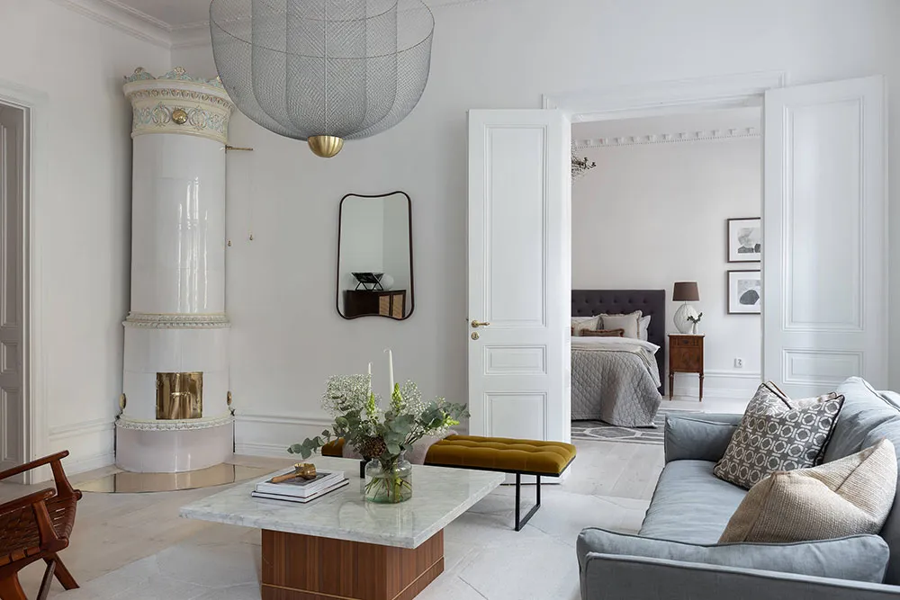 Biały i elegancki интерьер w Stokholmie - Gallery image 3