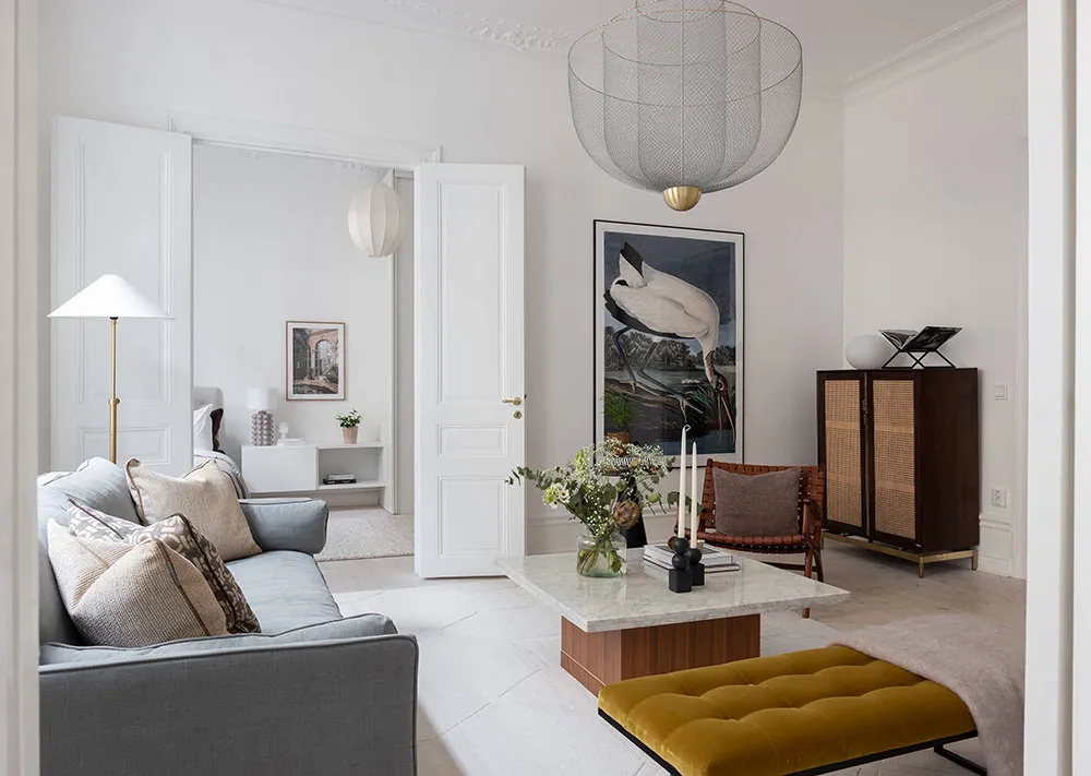 Biały i elegancki интерьер w Stokholmie - Gallery image 13