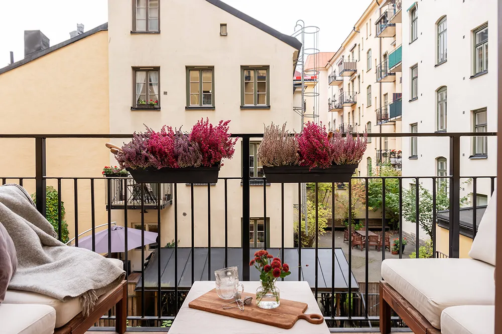 Interior escandinavo tranquilo con sofá blanco (66 m²) - Gallery image 5