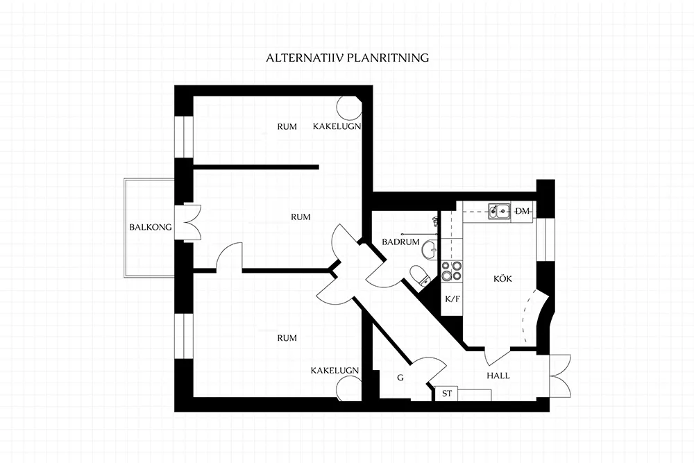 Farbige Wandpapiere: Ein gemütlicher Wohnraum in Stockholm (71 qm) - Gallery image 30
