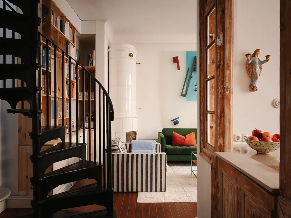 Eklektrischer Interieur einer kleinen skandinavischen Wohnung (63 qm) - Gallery image 15