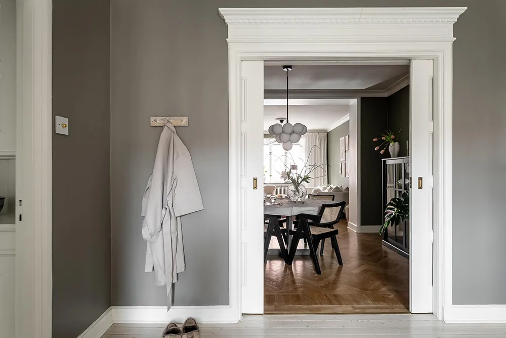 Estilos de verde y gris en el diseño de una casa sueca (88 m2) - Gallery image 21