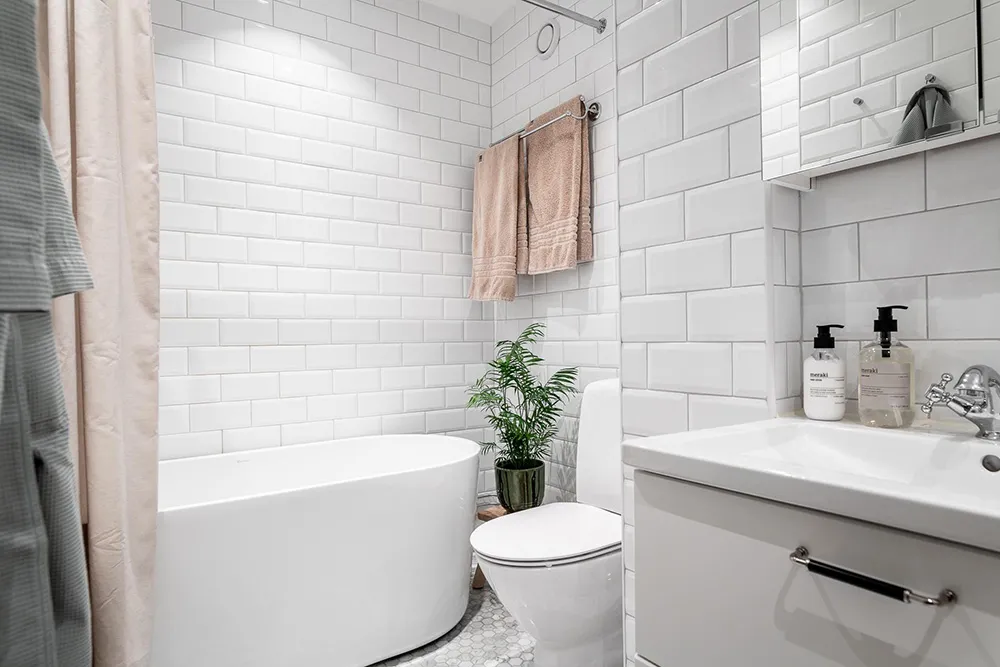 Estilos de verde y gris en el diseño de una casa sueca (88 m2) - Gallery image 33