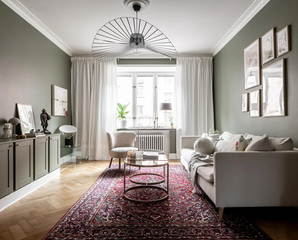 Estilos de verde y gris en el diseño de una casa sueca (88 m2) - Gallery image 2