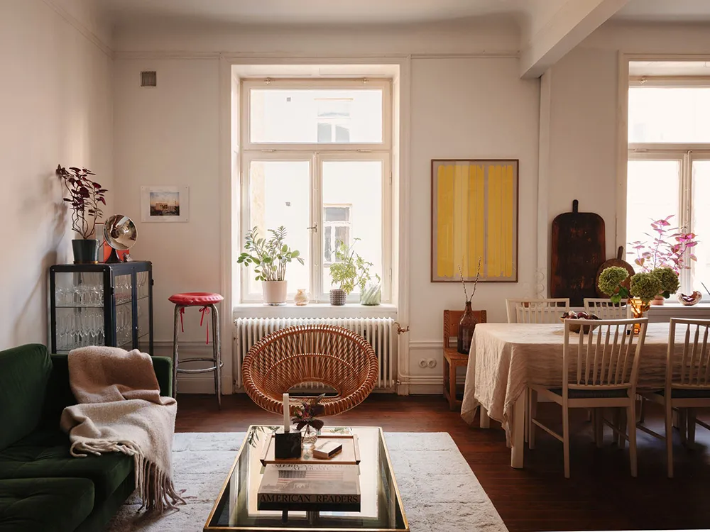 Eklektrischer Interieur einer kleinen skandinavischen Wohnung (63 qm) - Gallery image 33