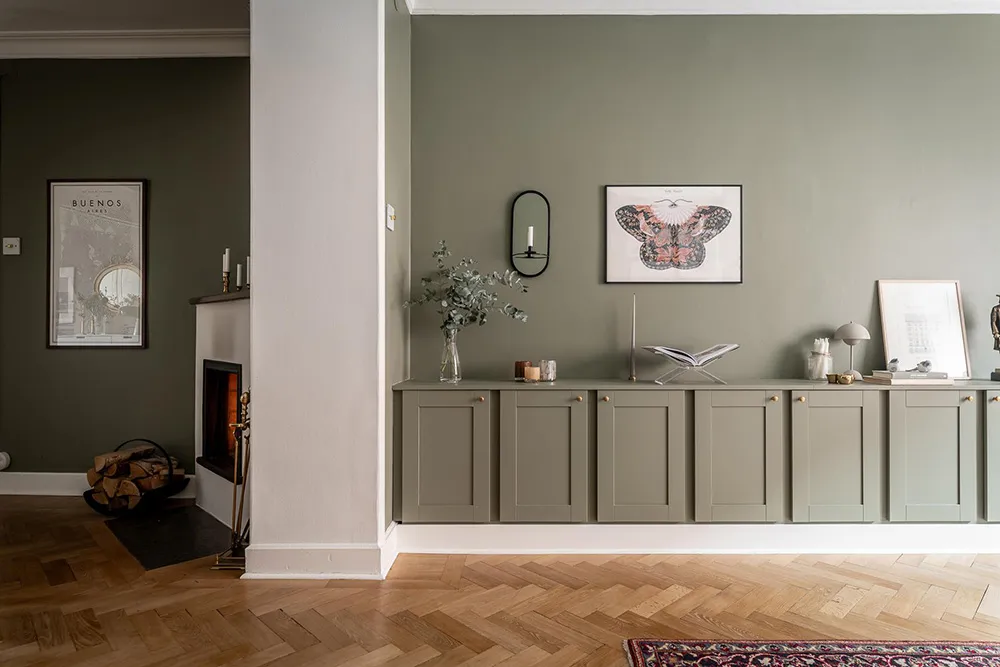 Estilos de verde y gris en el diseño de una casa sueca (88 m2) - Gallery image 9