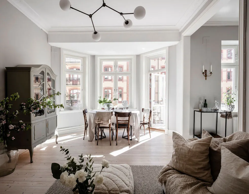 Винтажний буфет і пилково-зелена кухня: світла квартира в Швеції (64 кв. м) - Gallery image 5