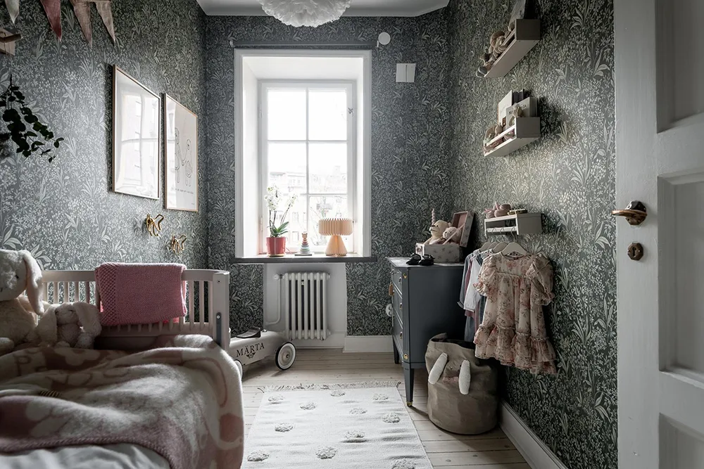 Estilos de verde y gris en el diseño de una casa sueca (88 m2) - Gallery image 22