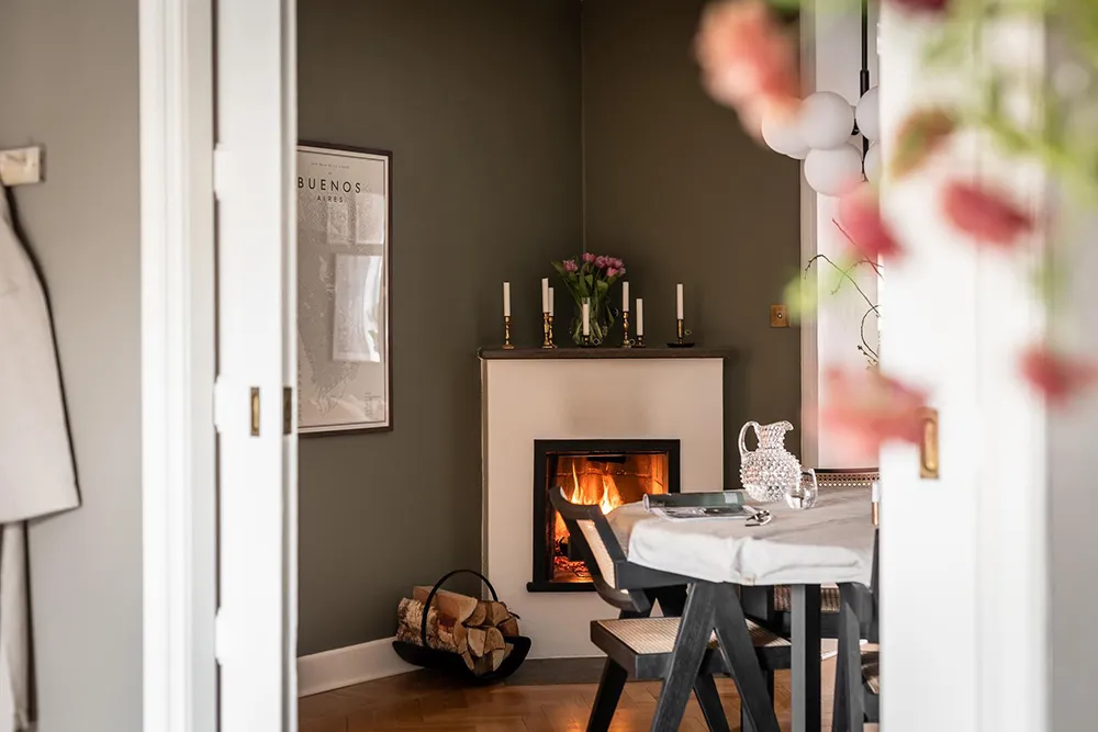 Estilos de verde y gris en el diseño de una casa sueca (88 m2) - Gallery image 6