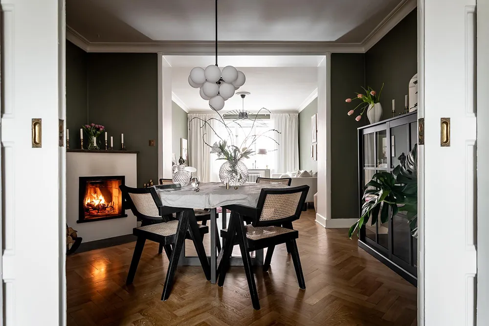 Estilos de verde y gris en el diseño de una casa sueca (88 m2) - Gallery image 5