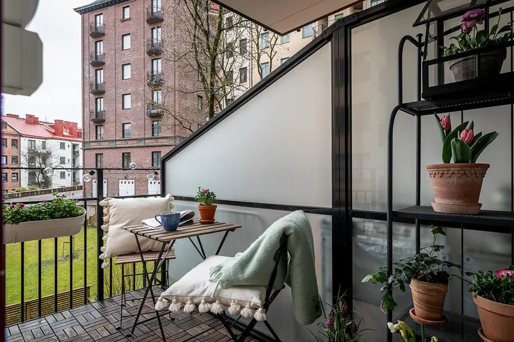 Estilos de verde y gris en el diseño de una casa sueca (88 m2) - Gallery image 30