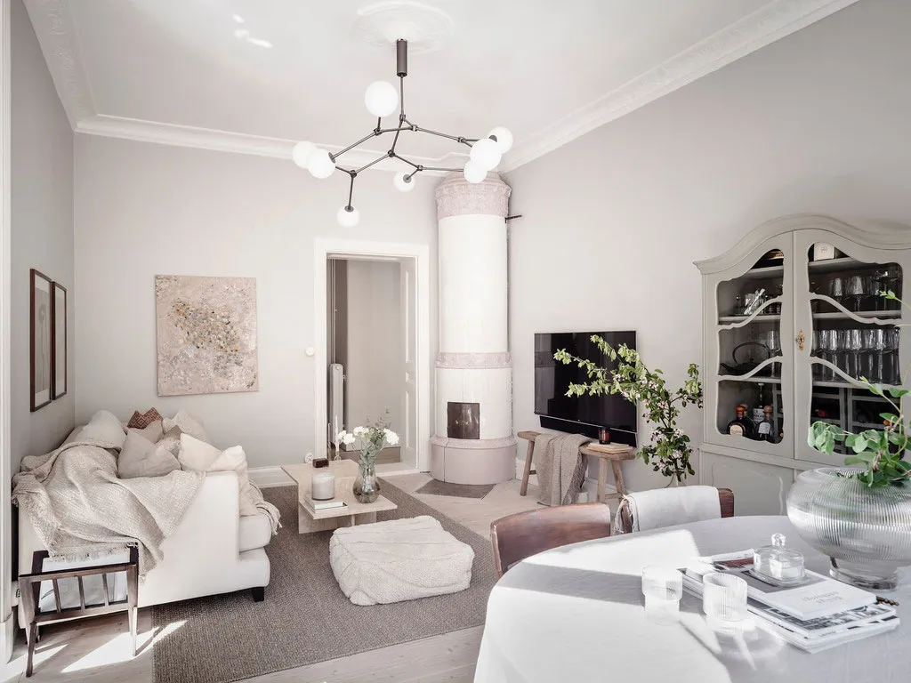 Винтажний буфет і пилково-зелена кухня: світла квартира в Швеції (64 кв. м) - Gallery image 11