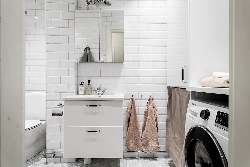 Estilos de verde y gris en el diseño de una casa sueca (88 m2) - Gallery image 32