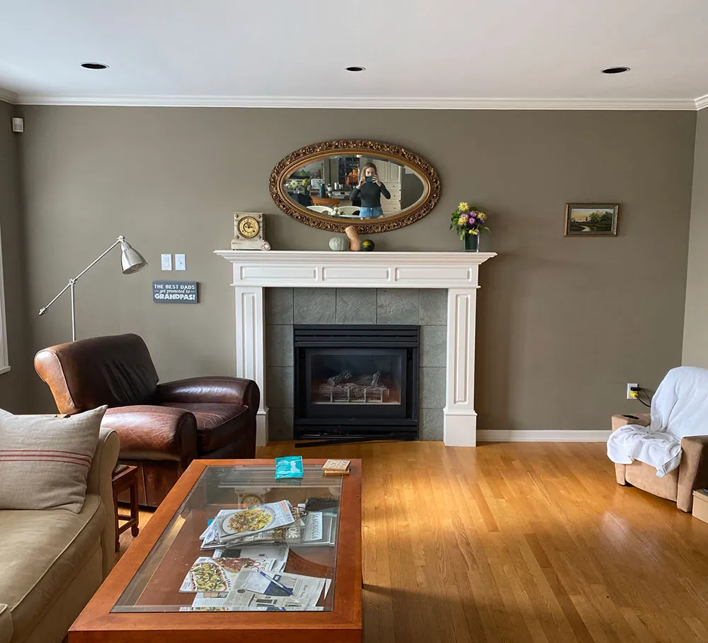 De un espacio aburrido a un acogedor y cálido interior: renovación de la sala de estar en Canadá - Gallery image 13