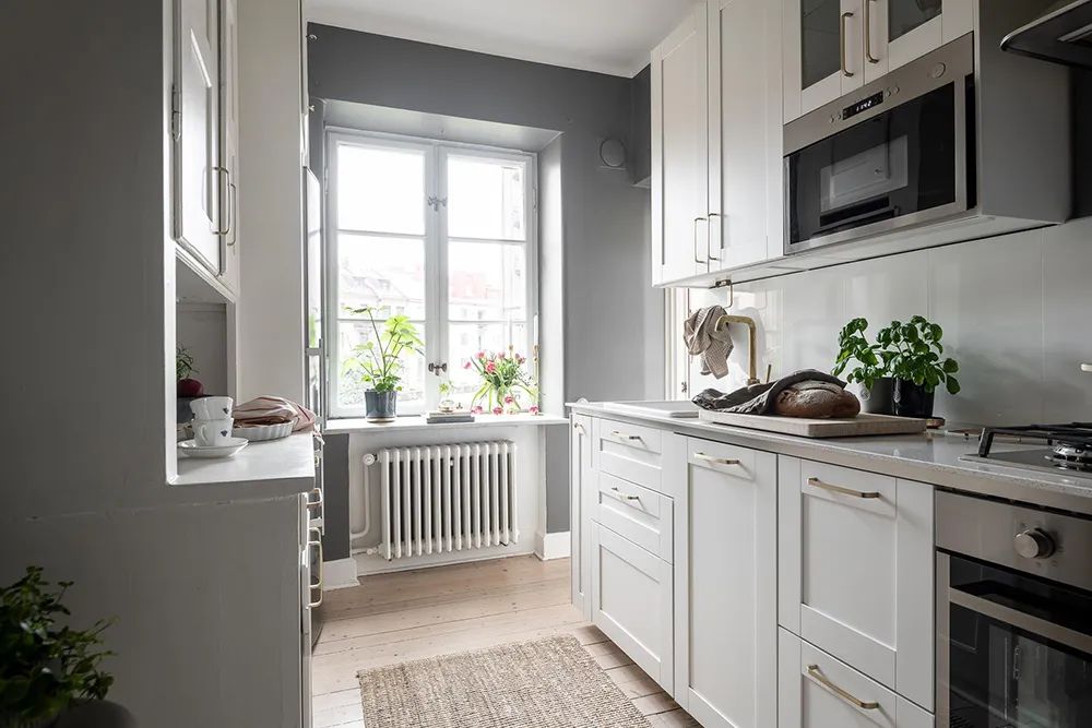 Estilos de verde y gris en el diseño de una casa sueca (88 m2) - Gallery image 25