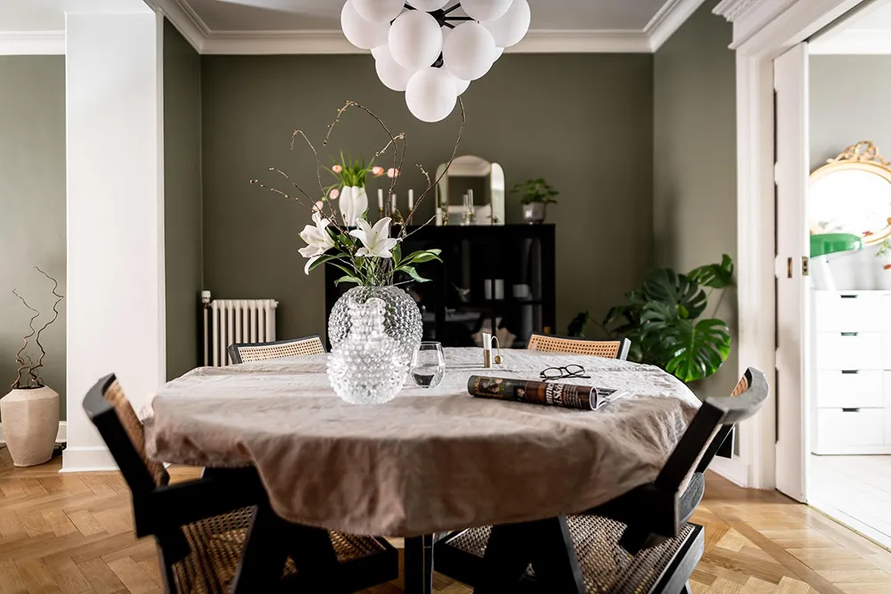 Estilos de verde y gris en el diseño de una casa sueca (88 m2) - Gallery image 7