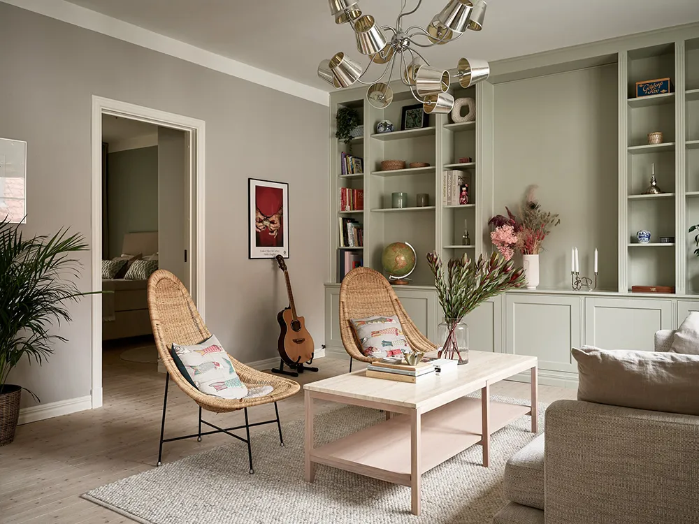 Приятная скандинавская квартира в оливковых тонах (66 кв. м) - Gallery image 3