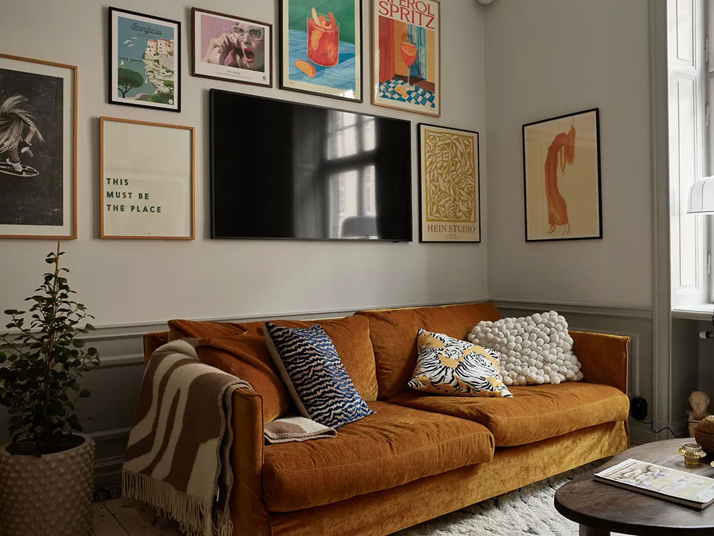 Intérieur Scandinave avec des notes automnales dans le décor (76 m²) - Gallery image 3