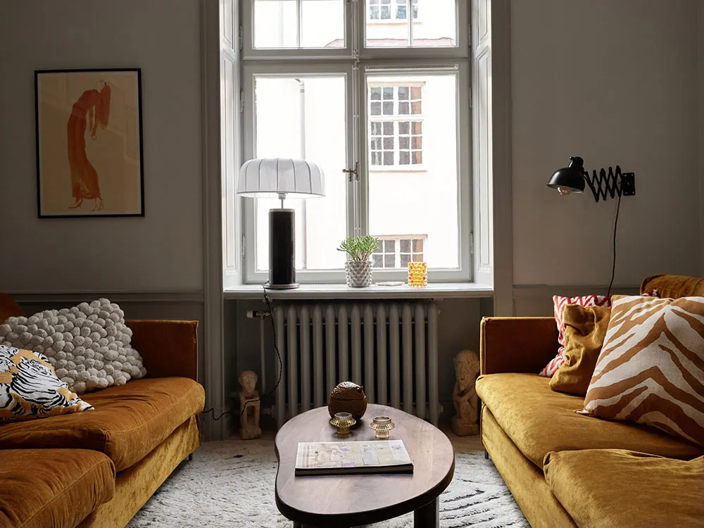 Intérieur Scandinave avec des notes automnales dans le décor (76 m²) - Gallery image 2