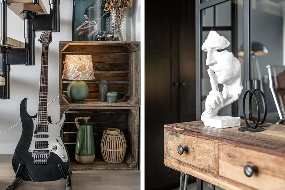 Kleiner schwarz-weißer Loft mit Attika in Schweden (41 qm) - Gallery image 13