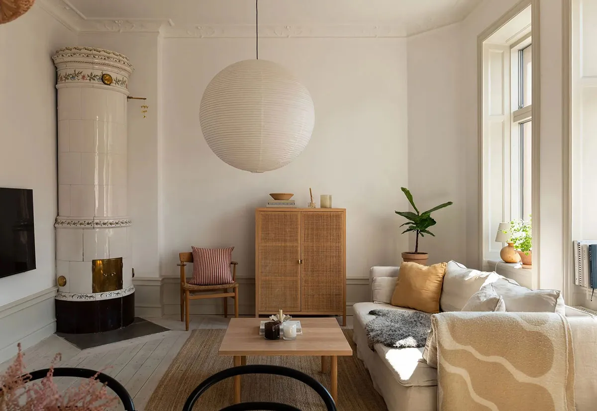 Décor chaleureux et planification ouverte : petite appartement dans un vieil immeuble (52 m²) - Gallery image 7