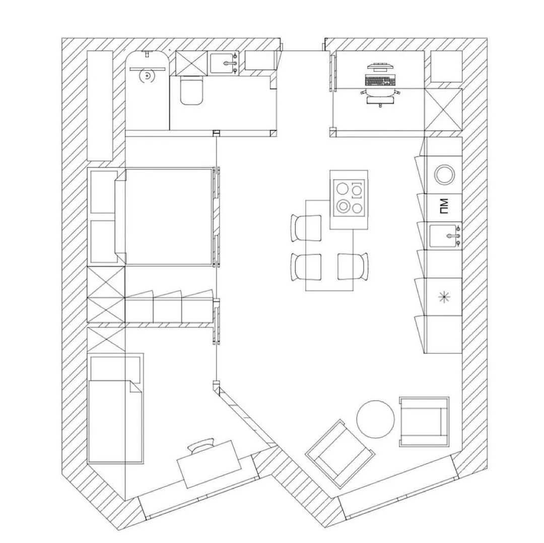 Jak prosta jedno-pokojowa mieszkanie stało się komfortową nowoczesną flatą dla młodej rodziny z dzieckiem (38 m²) - Gallery image 11