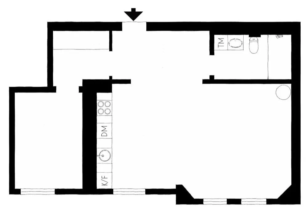 Décor chaleureux et planification ouverte : petite appartement dans un vieil immeuble (52 m²) - Gallery image 22