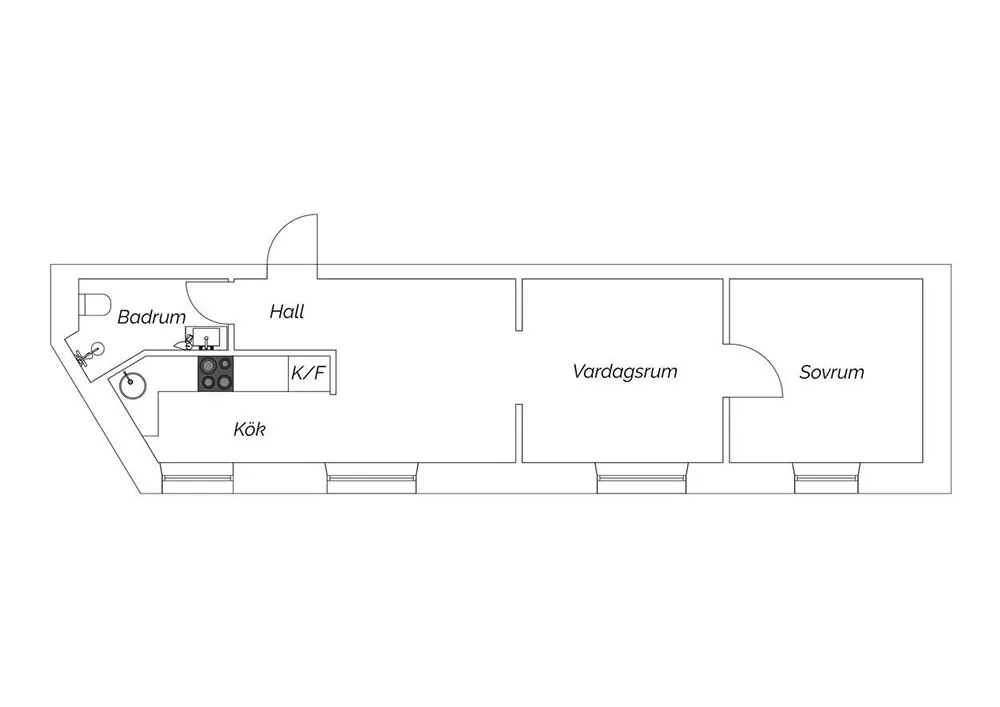 Bright Colors and Vintage: Small but Memorable Apartment in Sweden (43 sqm) - Gallery image 22