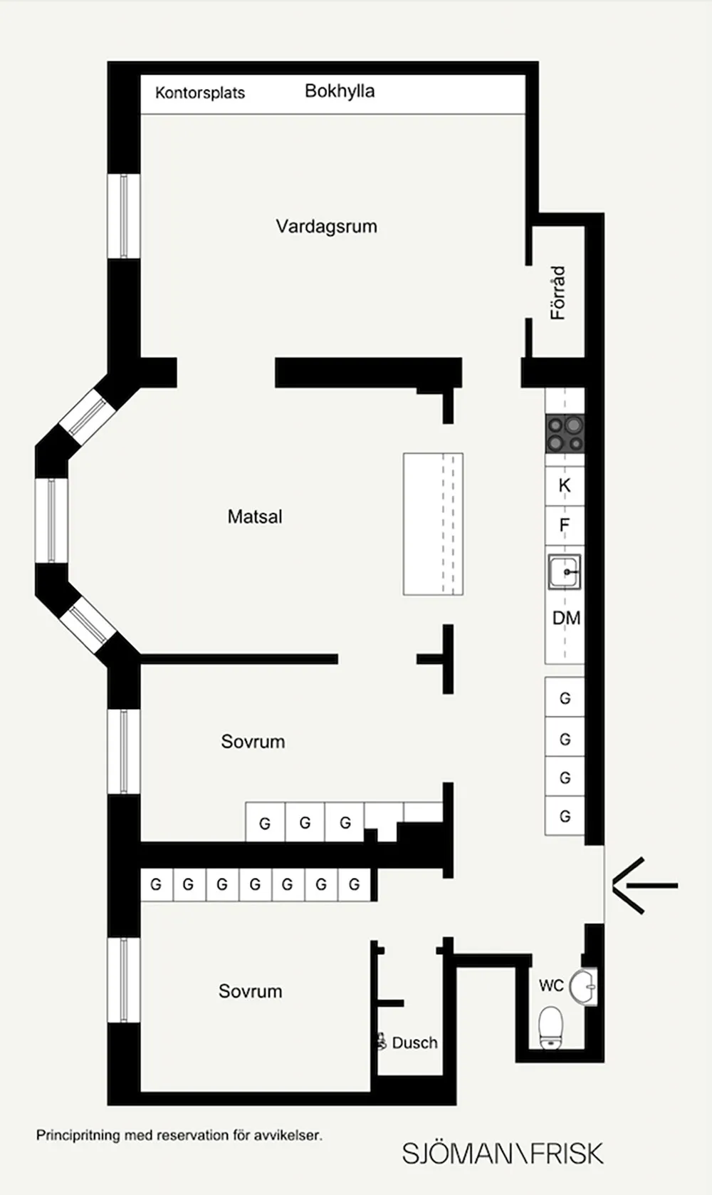 Приємна монохромна елегантність у Стокгольмі (84 кв. м) - Gallery image 25