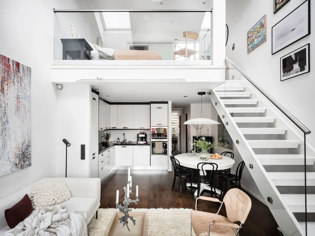 Biała mansarda z pięknym wnętrzem w Gotenborze (55 m²) - Gallery image 11