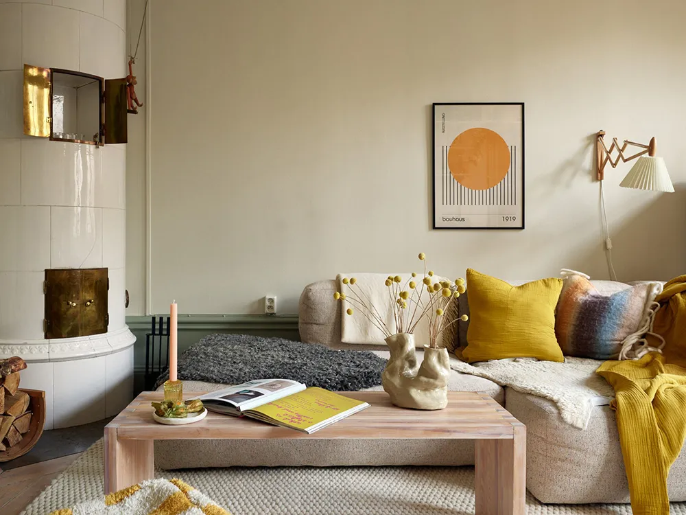 Petite appartement suédois avec des accents olivâtres (41 m²) - Gallery image 2