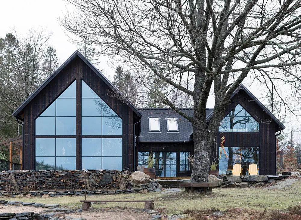 Gemütliche moderne Ferienunterkunft am See in Schweden mit Glaswänden - 3