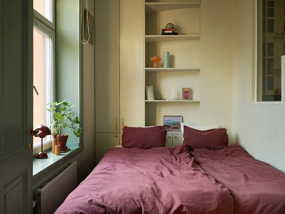 Petite appartement suédois avec des accents olivâtres (41 m²) - Gallery image 7