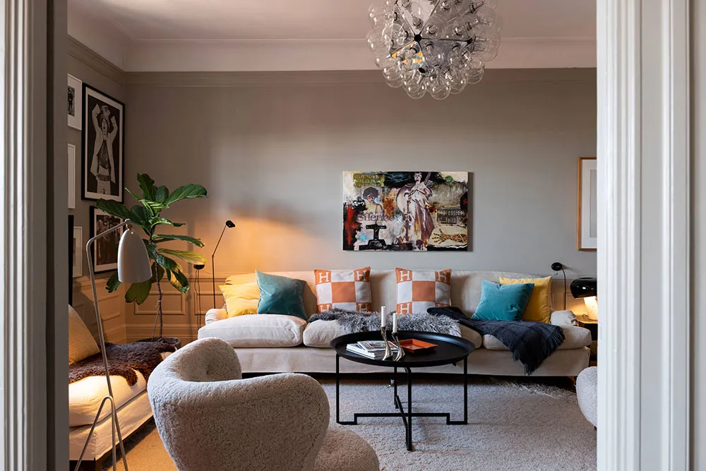 Уютный скандинавский интерьер с обилием предметов декора (101 кв. м) - Gallery image 10