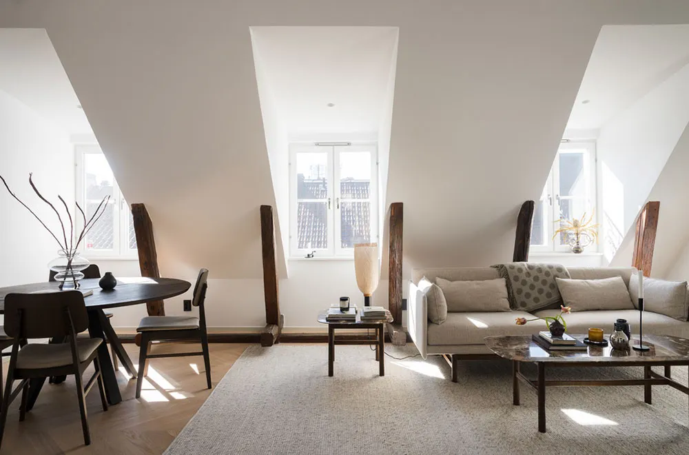 Style décor pour un espace élégant sous toit à Stockholm - Gallery image 19