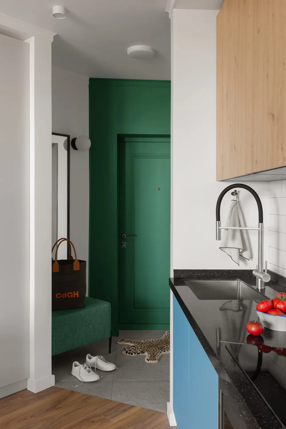 Colorful Design of a Small Apartment with Complex Layout in Almaty (45 sq. m) - Gallery image 4