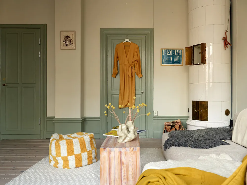 Petite appartement suédois avec des accents olivâtres (41 m²) - Gallery image 12