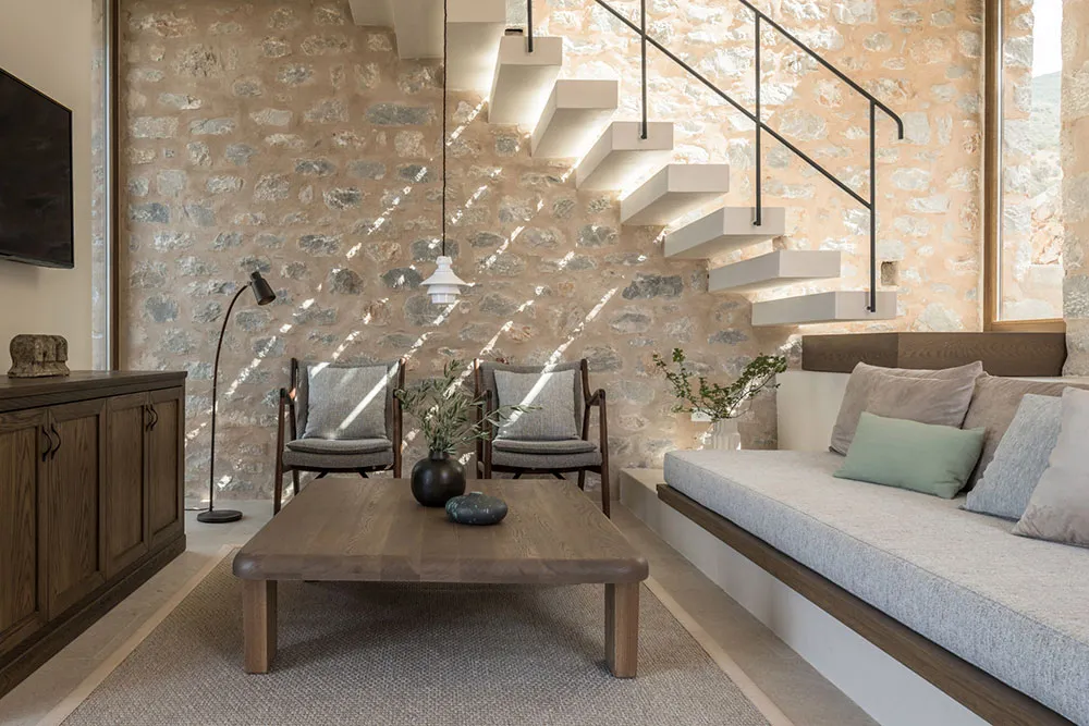 Un logement moderne chaleureux inspiré de la tradition des maisons en pierre en Grèce - Gallery image 9