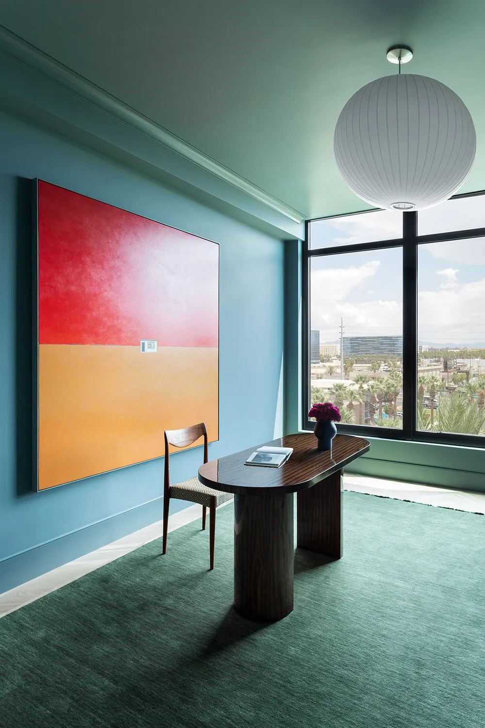 Couleurs fraîches et décoration tendance dans le design d'appartement à Las Vegas - Gallery image 12