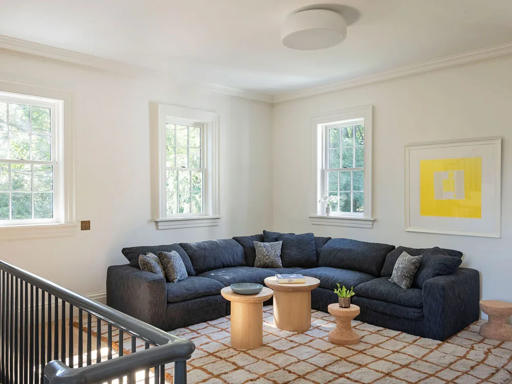 Bright and elegant interiors of a magnificent colonial house in the USA - 21