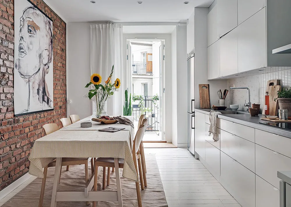 Interior blanco con acentos cálidos en el diseño (66 m²) - Gallery image 14